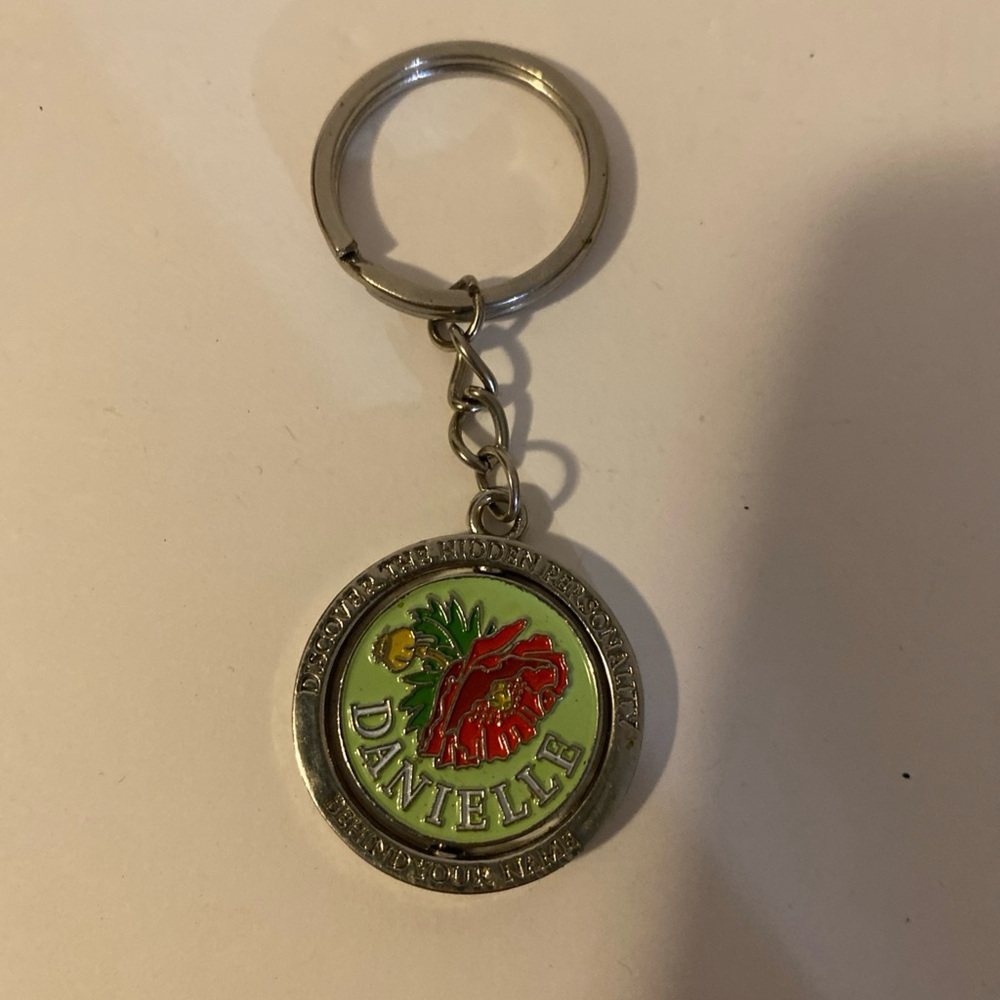 Hidden Personality Danielle Keychain Silver Tone